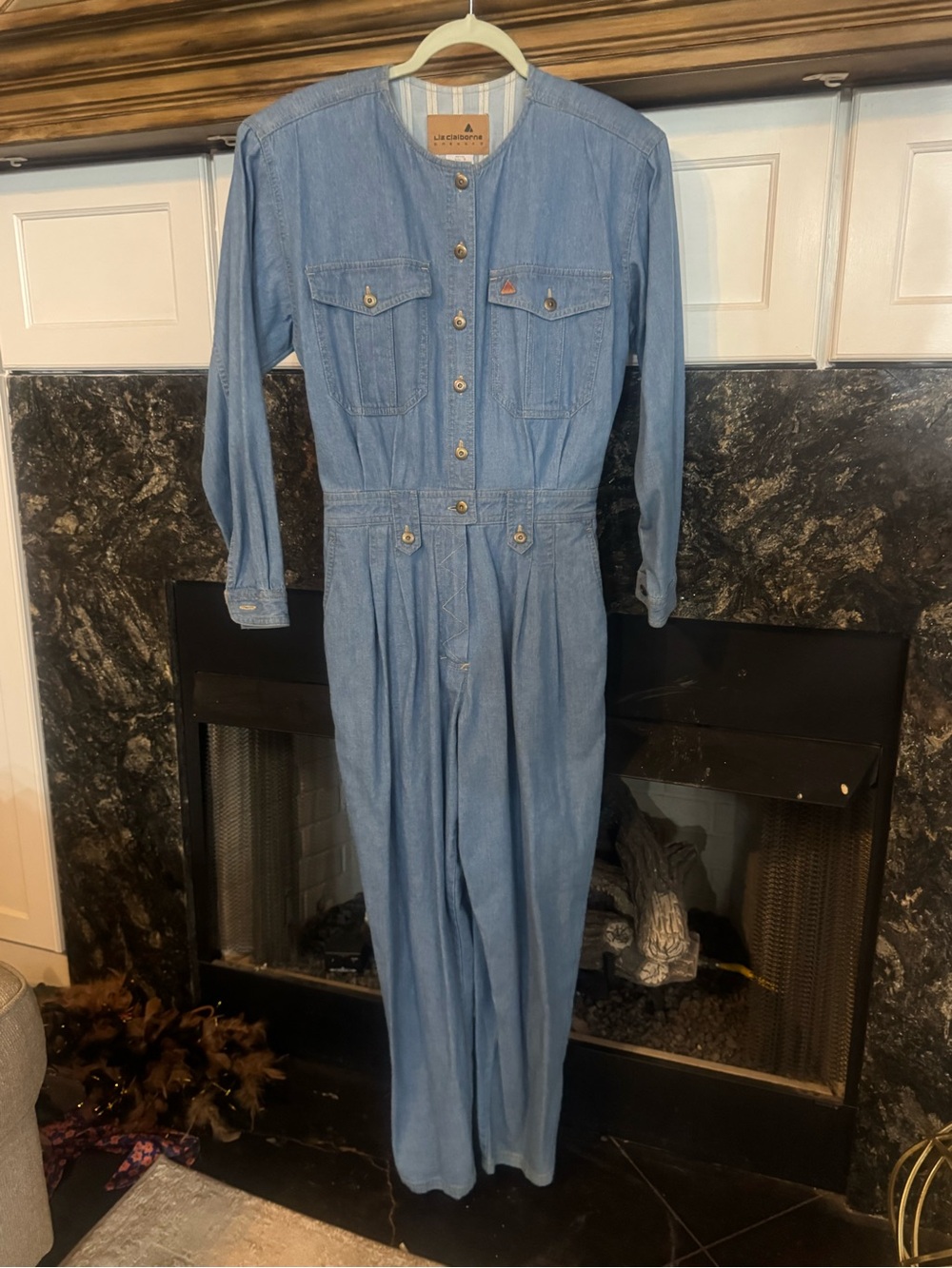 Liz Claiborne Light Blue Denim Jumpsuit